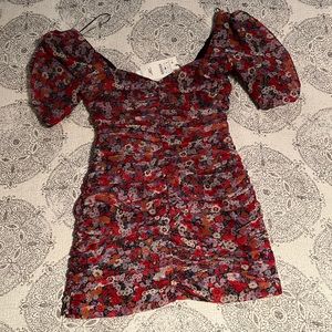 Zara PRINTED DRESS WITH DRAPING